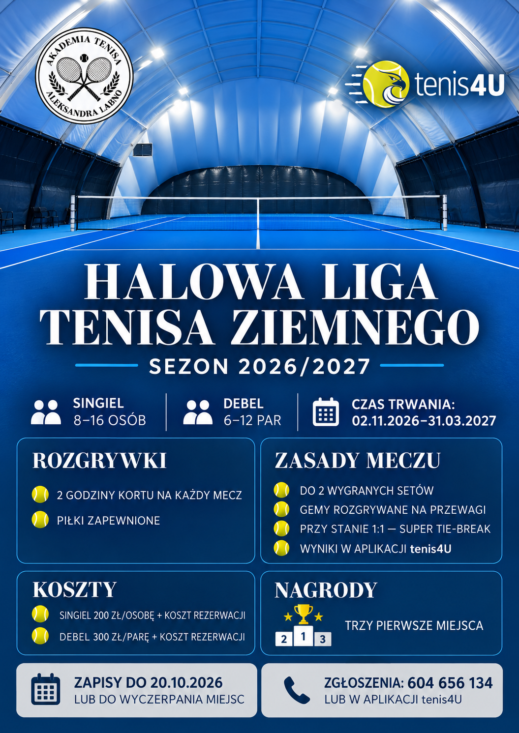 Halowa Liga Tenisa Ziemnego, sezon 2026/2027